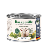 Pełnoporcjowa monobiałkowa bezzbożowa mokra karma dla psa Baskerville Koza, 200g
