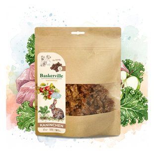 Baskerville Kr&oacute;lik z superfoods &ndash; suszone powietrzem przysmaki dla psa, rozmiar S, 100 g